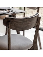 Gallery Home Dark Wood Temara Oak Style Dining Chairs 2Pk - Image 4 of 6
