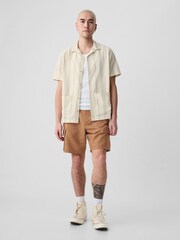 GAP Brown Linen Cotton Cargo Shorts - Image 4 of 5