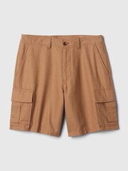 GAP Brown Linen Cotton Cargo Shorts - Image 5 of 5