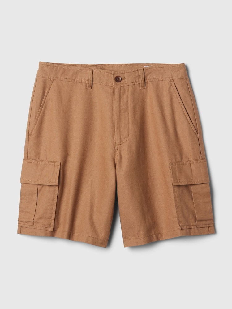 GAP Brown Linen Cotton Cargo Shorts - Image 5 of 5