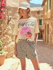 White Ground 100% Cotton Coca Cola Licence Relaxed Can Graphic T-Shirt - Image 2 of 6