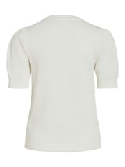 VILA White Puff Sleeve Textured Lightweight Jumper - Image 7 of 7