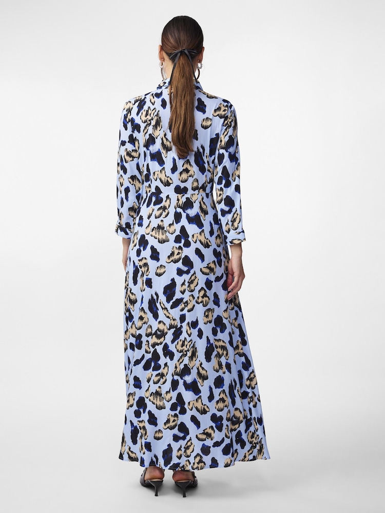 Y.A.S Blue Maxi Shirt Dress - Image 2 of 3
