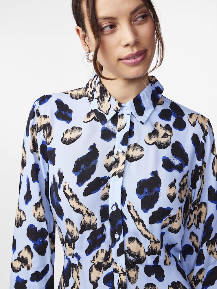 Y.A.S Blue Maxi Shirt Dress - Image 3 of 3