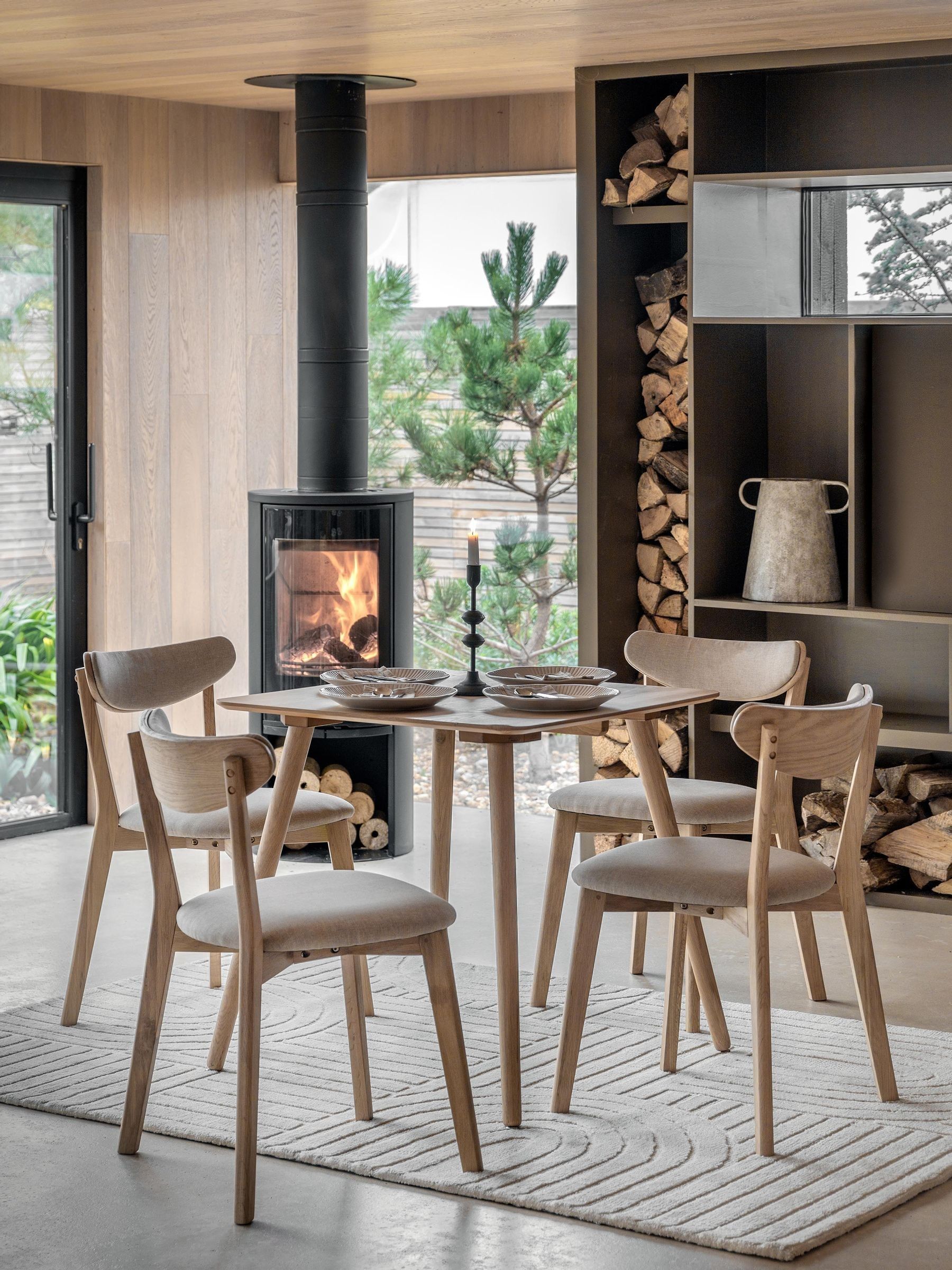 Buy Gallery Home Natural Temara Oak Style 4 Seater Square Dining Table from the Next UK online shop