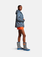 Regatta Blue Waterproof Orla Kiely Summer Pack It Jacket - Image 3 of 8
