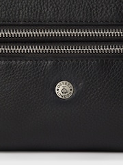 Osprey London The Double Zip Landscape Leather Black Washbag - Image 4 of 4