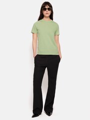 Jigsaw Green Chrome Supima 100% Cotton Scoop Neck T-Shirt - Image 3 of 6