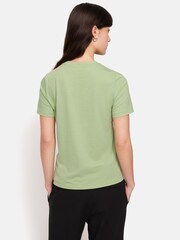 Jigsaw Green Chrome Supima 100% Cotton Scoop Neck T-Shirt - Image 5 of 6