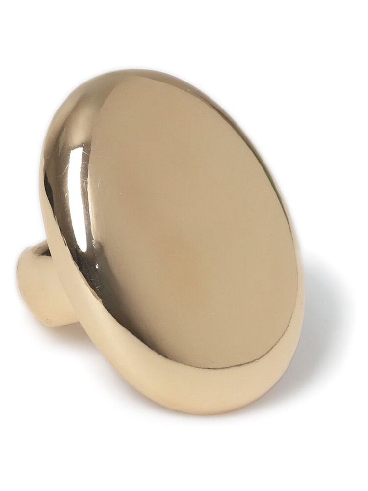 Aela Gold Tone Shiny Oval Stretch Ring - Image 1 of 4