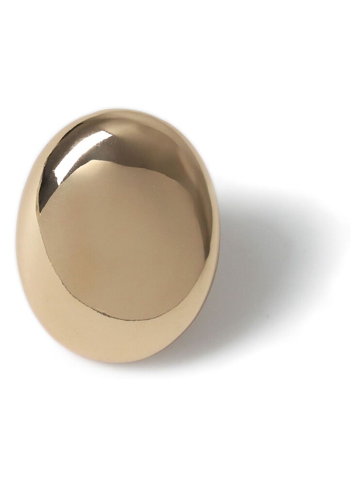 Aela Gold Tone Shiny Oval Stretch Ring - Image 2 of 4