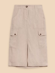 White Stuff Natural Arabella Linen Blend Skirt - Image 5 of 7
