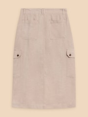 White Stuff Natural Arabella Linen Blend Skirt - Image 6 of 7