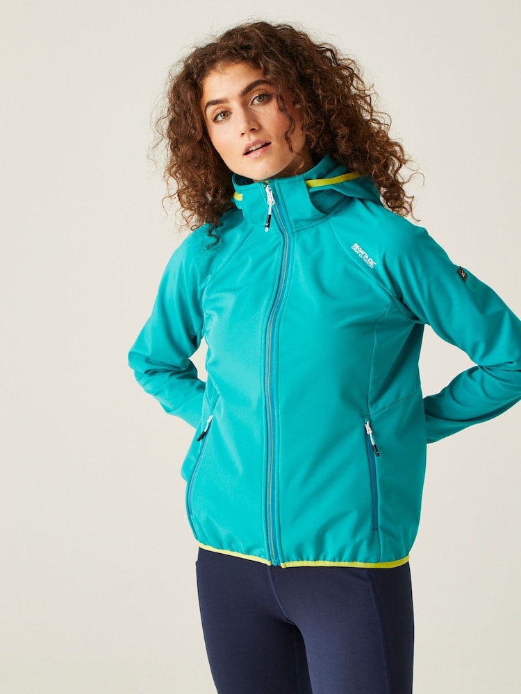 Regatta Blue Bourda Hooded Softshell Jacket - Image 1 of 6