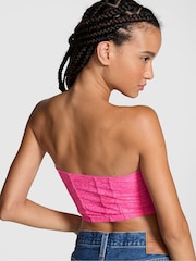 Victoria's Secret PINK Pink Rose Lace Strapless Corset Top - Image 2 of 3