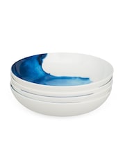 Rick Stein Set of 4 Blue Coves of Cornwall Pasta Pasta Bowls - Image 1 of 4