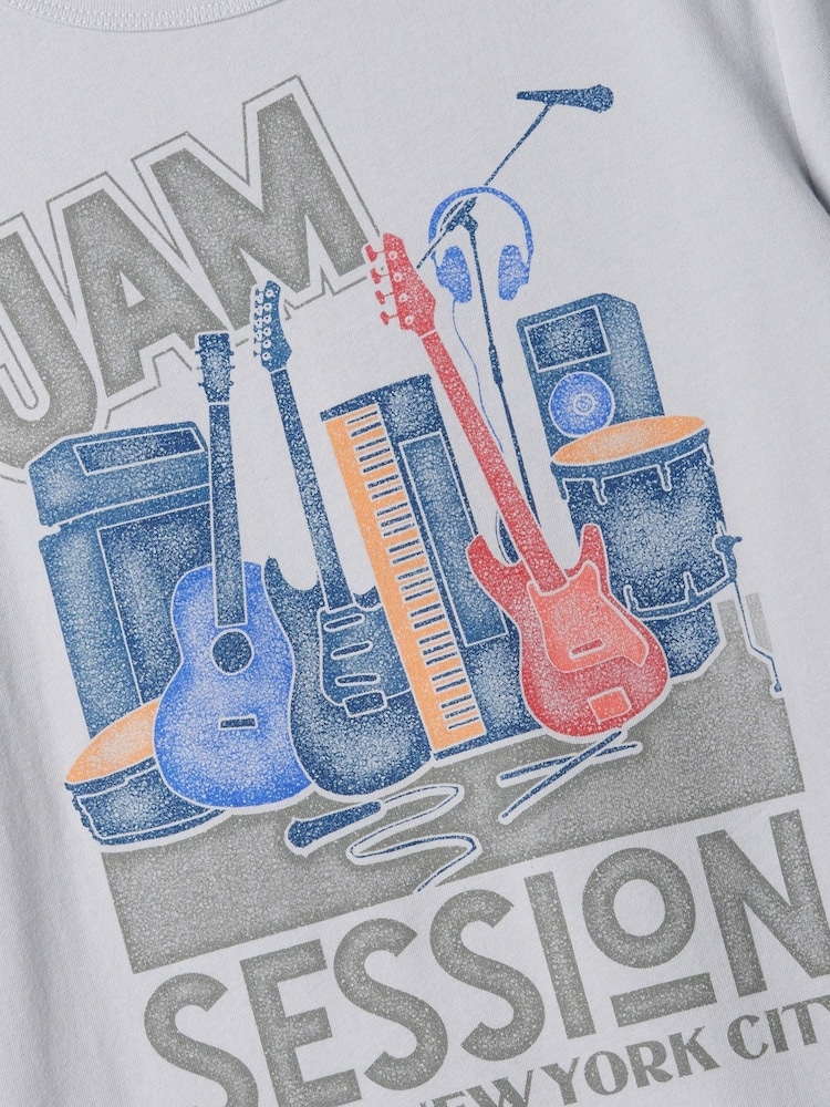 Gap Grey Band Graphic Short Sleeve Crew Neck T-Shirt (4-13yrs) - Image 2 of 2