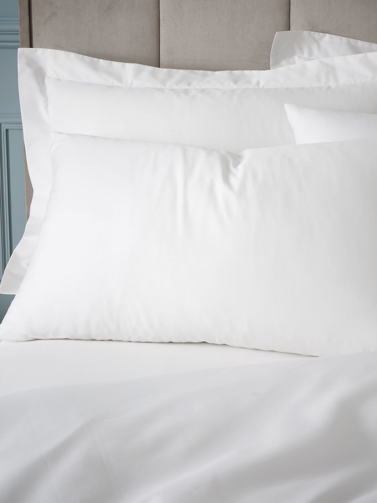 Bianca Set of 2 White 180 Thread Count Cotton Pillowcases - Image 1 of 4