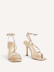 Linzi Gold Savannah Strappy Stiletto High Heels - Image 3 of 5