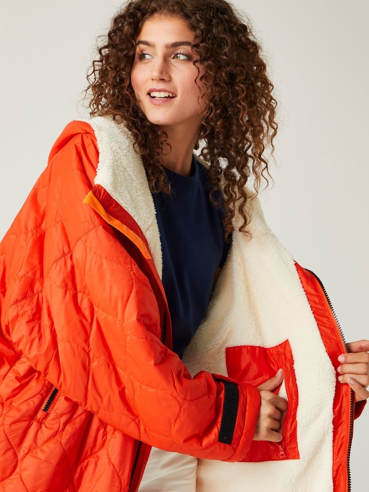 Regatta Orange Quilted Adult Changing Robe - Image 2 of 12
