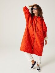 Regatta Orange Quilted Adult Changing Robe - Image 3 of 12