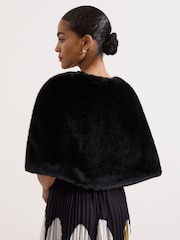 Phase Eight Black Faux Fur Stole - Image 2 of 6