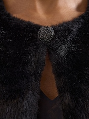 Phase Eight Black Faux Fur Stole - Image 5 of 6
