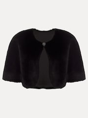 Phase Eight Black Faux Fur Stole - Image 6 of 6