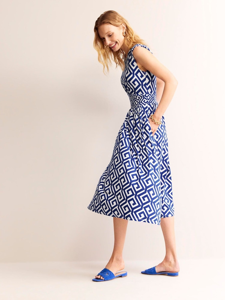Boden Blue Thea Sleeveless Midi Dress - Image 2 of 5 Boden Blue Thea Sleeveless Midi Dress - Image 2 of 5