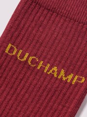Красный - Набор из 2 пар мужских спортивных носков на каблуке Duchamp - Image 2 of 3