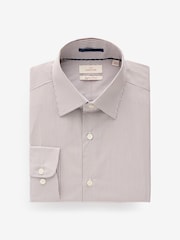 Neutral Stripe Slim Fit Premium Two-Fold Cotton Shirt - Image 6 of 8