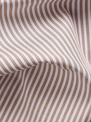 Neutral Stripe Slim Fit Premium Two-Fold Cotton Shirt - Image 8 of 8