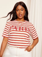 Curves Like These White Short Sleeve Graphic T-Shirt - Image 1 of 4