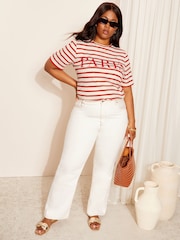 Curves Like These White Short Sleeve Graphic T-Shirt - Image 3 of 4