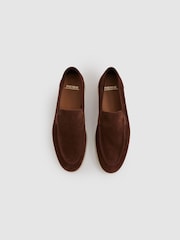 Dunkelbraun - Reiss Kason Slipper aus Veloursleder​​​​​​​ - Bild 2 von 5