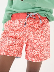 FatFace Orange Pattern Swim Shorts - Image 2 of 4