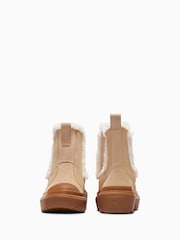 Converse Brown Chuck Taylor Youth Suede Fleece Lined Lugged Chelsea Boots - Image 3 of 6