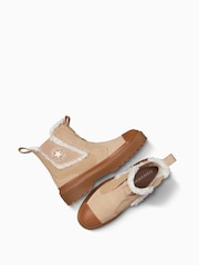 Converse Brown Chuck Taylor Youth Suede Fleece Lined Lugged Chelsea Boots - Image 5 of 6