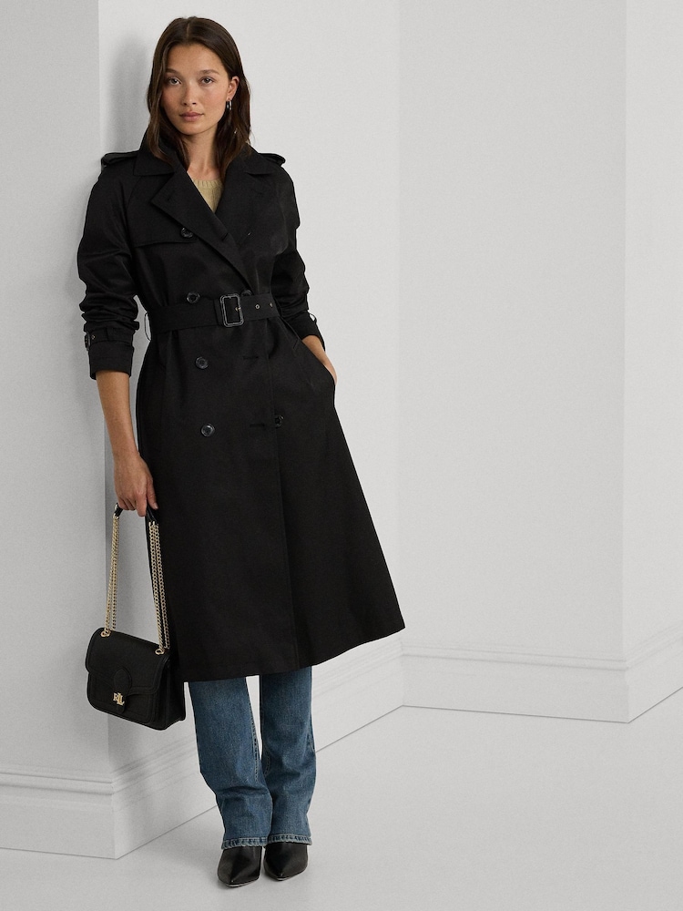 Lauren Ralph Lauren Double Breasted Belted Trench Coat - Image 1 of 8