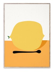 Paper Collective Yellow Citron Framed Wall Art Print in Natural Oak Frame - Image 3 of 3