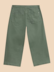 White Stuff Green Tia Wide Leg Crop Jeans - Image 6 of 7
