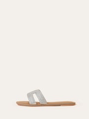 Accessorize Silver Mirror Beaded Sandals - Image 2 of 4