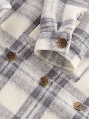 Neutral Check Fringed Shacket (3-16yrs) - Image 6 of 6