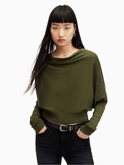 Grün - AllSaints Ridley M Kurzer Pullover - Bild 1 von 6