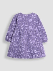 JoJo Maman Bébé Lilac Unicorn Appliqué Pocket Quilted Dress - Image 2 of 3