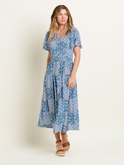 Brakeburn Blue Folk Floral Patchwork Dress - Image 2 of 5