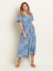 Brakeburn Blue Folk Floral Patchwork Dress - Image 5 of 5