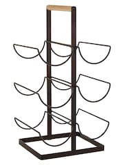 Interiors by Premier Brown Vertex Powder Coat 6 Bottle Wine Rack - Image 1 of 5