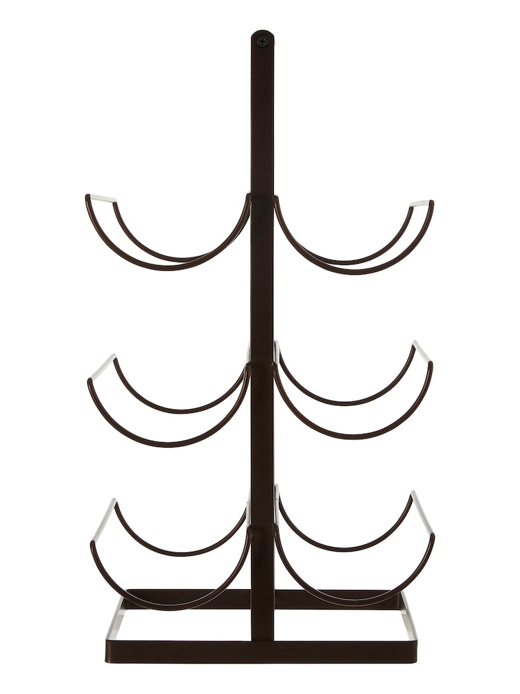 Interiors by Premier Brown Vertex Powder Coat 6 Bottle Wine Rack - Image 2 of 5