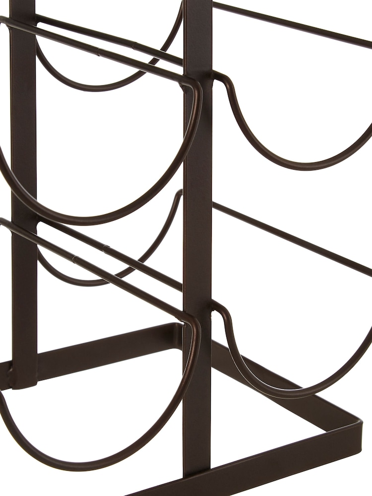 Interiors by Premier Brown Vertex Powder Coat 6 Bottle Wine Rack - Image 5 of 5